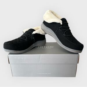 Vionic Believe Quilted Mule Slippers Faux Fur Lined Orthotic Arch Support 6